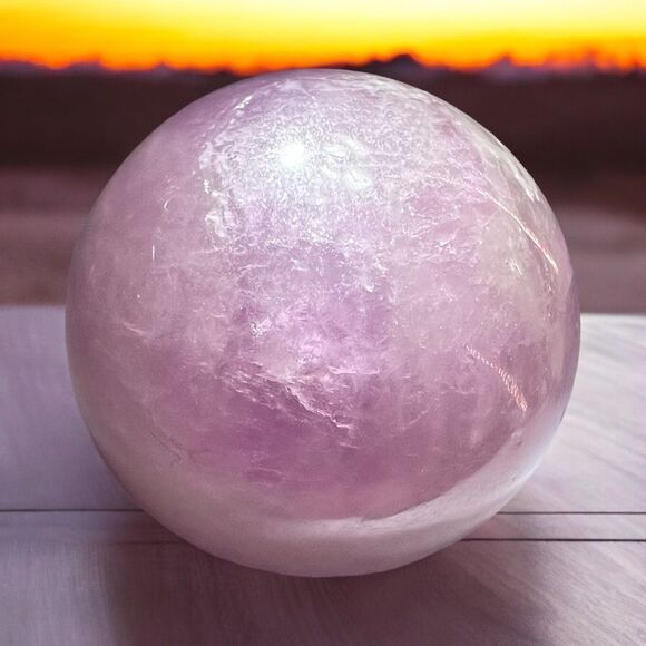 Kunzite Crystal Marble Sphere (7)‎ - Picture 1 of 9